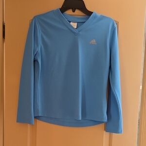 Adidas Blue Long Sleeve Athletic Tee